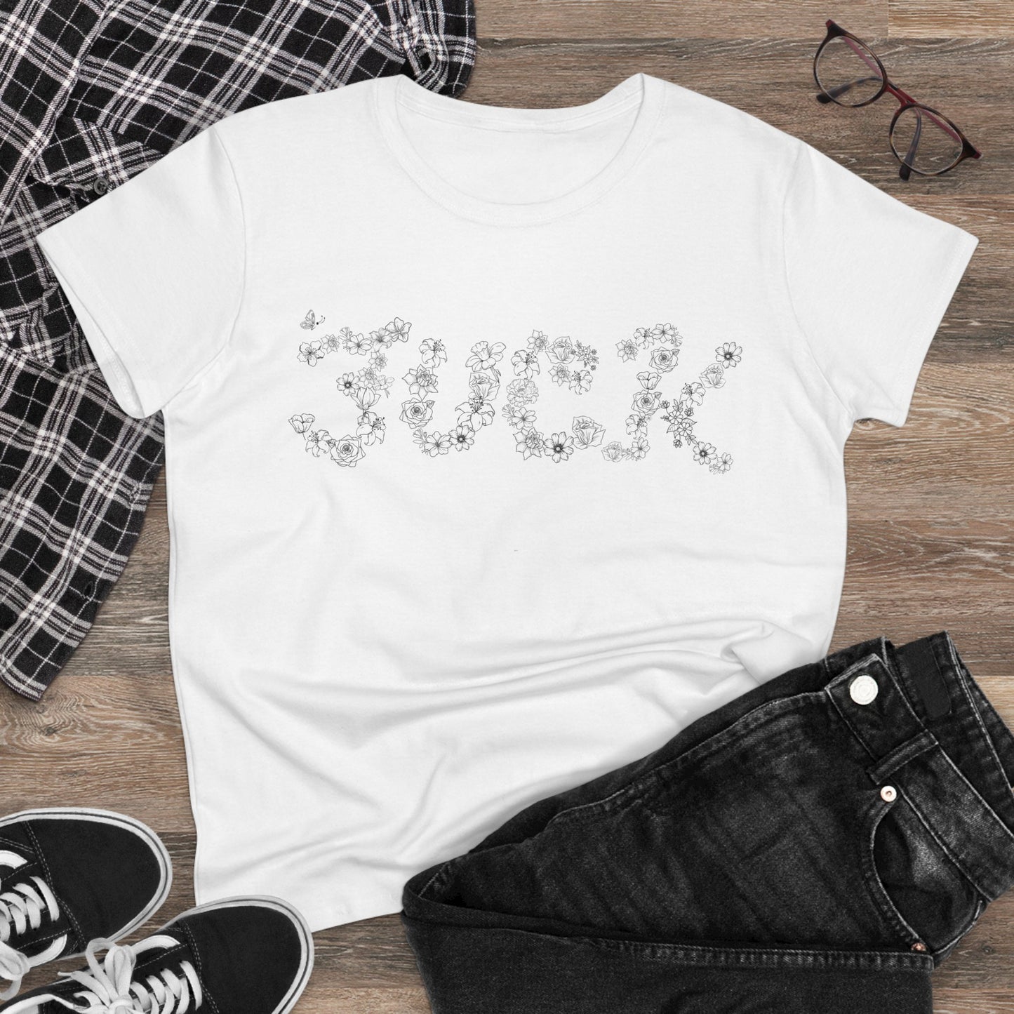 Say it with Flowers - Women's Midweight Cotton Tee