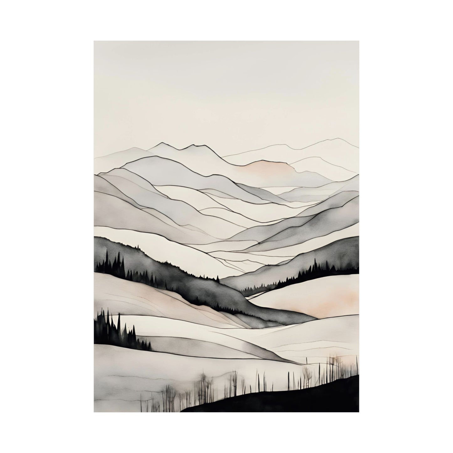 April Mountains – 20x28 Inch Fine Art Print